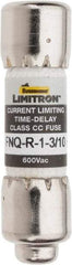 Cooper Bussmann - 300 VDC, 600 VAC, 1.3 Amp, Time Delay General Purpose Fuse - Fuse Holder Mount, 1-1/2" OAL, 200 at AC (RMS) kA Rating, 13/32" Diam - Industrial Tool & Supply