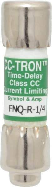Cooper Bussmann - 300 VDC, 600 VAC, 0.25 Amp, Time Delay General Purpose Fuse - Fuse Holder Mount, 1-1/2" OAL, 200 at AC (RMS) kA Rating, 13/32" Diam - Industrial Tool & Supply