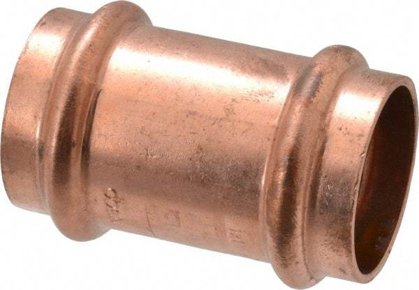 NIBCO - 1" Wrot Copper Pipe Coupling - P x P, Press Fitting - Industrial Tool & Supply