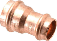 NIBCO - 1 x 3/4" Wrot Copper Pipe Reducer Coupling - P x P, Press Fitting - Industrial Tool & Supply