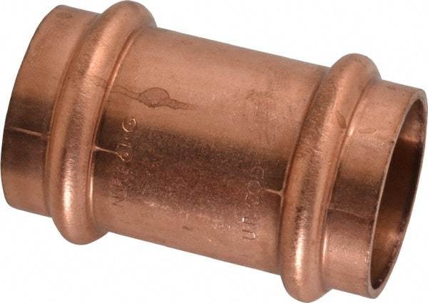 NIBCO - 1" Wrot Copper Pipe Coupling without Stop - P x P, Press Fitting - Industrial Tool & Supply