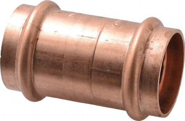 NIBCO - 1-1/2" Wrot Copper Pipe Coupling without Stop - P x P, Press Fitting - Industrial Tool & Supply