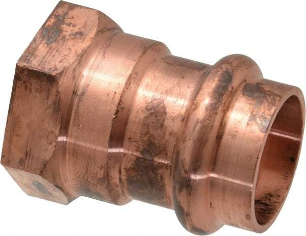 NIBCO - 3/4" Wrot Copper Pipe Adapter - P x F, Press Fitting - Industrial Tool & Supply