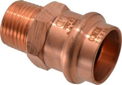 NIBCO - 3/4 x 1/2" Wrot Copper Pipe Adapter - P x M, Press Fitting - Industrial Tool & Supply