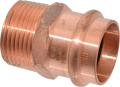 NIBCO - 1" Wrot Copper Pipe Adapter - P x M, Press Fitting - Industrial Tool & Supply
