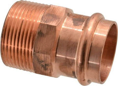 NIBCO - 1-1/4" Wrot Copper Pipe Adapter - P x M, Press Fitting - Industrial Tool & Supply