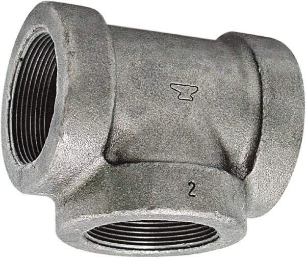 Made in USA - Size 1", Class 125, Cast Iron Black Pipe Tee - 175 psi, FPT End Connection - Industrial Tool & Supply