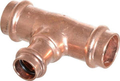 NIBCO - 3/4 x 3/4 x 1/2" Wrot Copper Pipe Tee - P, Press Fitting - Industrial Tool & Supply