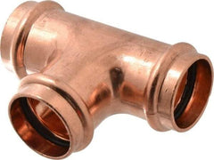 NIBCO - 1-1/2" Wrot Copper Pipe Tee - P, Press Fitting - Industrial Tool & Supply