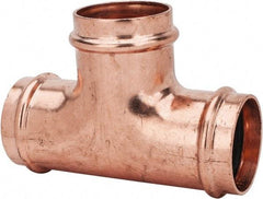NIBCO - 2" Wrot Copper Pipe Tee - P, Press Fitting - Industrial Tool & Supply