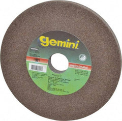 Norton - 60/80 Grit Aluminum Oxide Bench & Pedestal Grinding Wheel - 6" Diam x 1" Hole x 1/2" Thick, 6210 Max RPM, Medium Grade - Industrial Tool & Supply