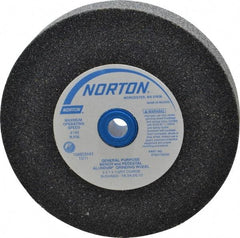 Norton - 36 Grit Aluminum Oxide Bench & Pedestal Grinding Wheel - 6" Diam x 1" Hole x 1" Thick, 4140 Max RPM, Very Coarse/Coarse Grade - Industrial Tool & Supply