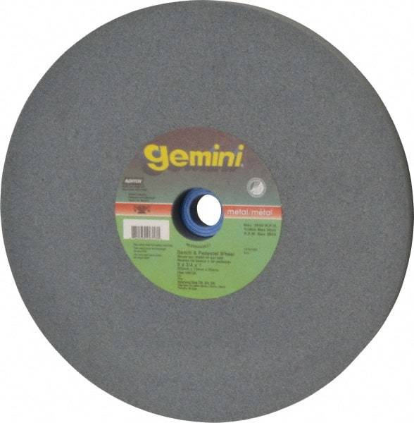 Norton - 100 Grit Aluminum Oxide Bench & Pedestal Grinding Wheel - 8" Diam x 1" Hole x 3/4" Thick, 3600 Max RPM, Fine Grade - Industrial Tool & Supply