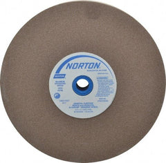 Norton - 100 Grit Aluminum Oxide Bench & Pedestal Grinding Wheel - 8" Diam x 1" Hole x 1" Thick, 3600 Max RPM, Fine Grade - Industrial Tool & Supply