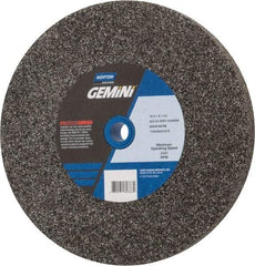 Norton - 24 Grit Aluminum Oxide Bench & Pedestal Grinding Wheel - 10" Diam x 1-1/4" Hole x 1" Thick, 2485 Max RPM, Very Coarse Grade - Industrial Tool & Supply