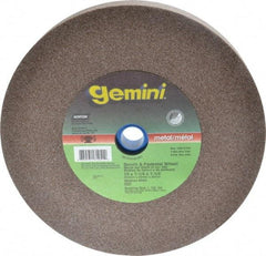 Norton - 60/80 Grit Aluminum Oxide Bench & Pedestal Grinding Wheel - 10" Diam x 1-1/4" Hole x 1-1/4" Thick, 2485 Max RPM, Medium Grade - Industrial Tool & Supply