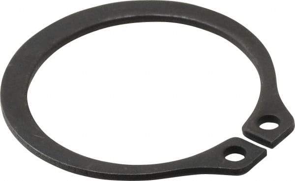 Value Collection - 0.94" Groove Diam, 1" Shaft Diam, Phosphate Spring Steel, Snap External Retaining Rings - 0.046" Groove Width, 0.042" Ring Thickness - Industrial Tool & Supply