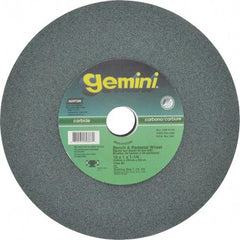 Norton - 80 Grit Silicon Carbide Bench & Pedestal Grinding Wheel - 10" Diam x 1-1/4" Hole x 1" Thick, 2485 Max RPM, Medium Grade - Industrial Tool & Supply