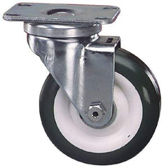 Albion - 3" Diam x 1-1/4" Wide x 4-1/4" OAH Top Plate Mount Rigid Caster - Phenolic, 350 Lb Capacity, Delrin Bearing, 2-1/2 x 3-5/8" Plate - Industrial Tool & Supply