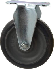 Albion - 5" Diam x 1-1/4" Wide x 6-3/16" OAH Top Plate Mount Rigid Caster - Polyurethane, 350 Lb Capacity, Ball Bearing, 2-1/2 x 3-5/8" Plate - Industrial Tool & Supply