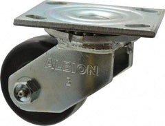 Albion - 3-1/4" Diam x 1-1/2" Wide x 4-1/4" OAH Top Plate Mount Swivel Caster - Phenolic, 600 Lb Capacity, Roller Bearing, 4 x 4-1/2" Plate - Industrial Tool & Supply