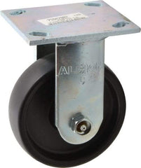Albion - 5" Diam x 1-1/2" Wide x 6-1/2" OAH Top Plate Mount Rigid Caster - Polypropylene, 450 Lb Capacity, Roller Bearing, 4 x 4-1/2" Plate - Industrial Tool & Supply