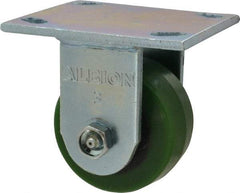Albion - 3-1/4" Diam x 1-5/8" Wide x 4-1/4" OAH Top Plate Mount Rigid Caster - Polyurethane, 420 Lb Capacity, Roller Bearing, 4 x 4-1/2" Plate - Industrial Tool & Supply