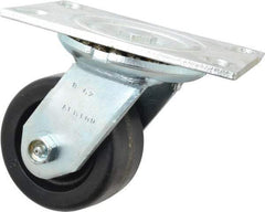 Albion - 4" Diam x 2" Wide x 5-5/8" OAH Top Plate Mount Swivel Caster - Phenolic, 800 Lb Capacity, Roller Bearing, 4-1/2 x 6-1/4" Plate - Industrial Tool & Supply