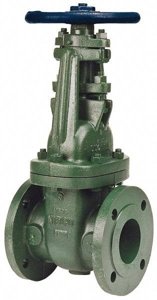 NIBCO - 18" Pipe, Class 150, Flanged-Raised Face Ductile Iron Solid Wedge OS & Y Gate Valve - 285 WOG, 150 WSP, Bolted Bonnet - Industrial Tool & Supply
