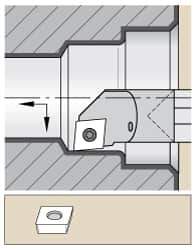 Kennametal - 10.54mm Min Bore Diam, 127mm OAL, 7.94mm Shank Diam, E-SCLP Indexable Boring Bar - CP.. Insert, Screw Holding Method - Industrial Tool & Supply