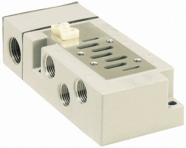 Parker - 3/8" Solenoid Valve Subbase 5599-2 - Use with H1 Series Solenoid Valves - Industrial Tool & Supply