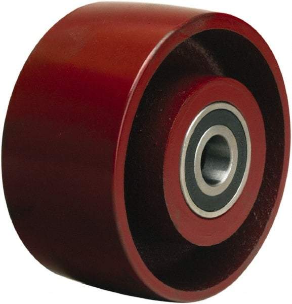 Hamilton - 4 Inch Diameter x 2 Inch Wide, Cast Iron Caster Wheel - 1,000 Lb. Capacity, 2-1/4 Inch Hub Length, 1/2 Inch Axle Diameter, Precision Ball Bearing - Industrial Tool & Supply