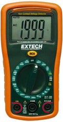 Extech - EX310, CAT III, 600 VAC/VDC, Digital Manual Ranging Multimeter - 200 mOhm, Measures Voltage, Current, Resistance - Industrial Tool & Supply