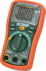 Extech - EX330, CAT III, 600 VAC/VDC, Digital Auto Ranging Multimeter - 40 mOhm, Measures Voltage, Capacitance, Current, Frequency, Resistance, Temperature - Industrial Tool & Supply