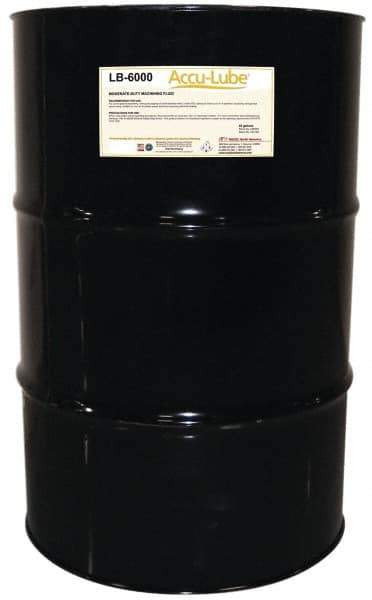 Accu-Lube - Accu-Lube LB-6000, 55 Gal Drum Cutting & Sawing Fluid - Natural Ingredients, For Aluminum Machining, Drilling, Light-Duty Milling, Punching, Tapping - Industrial Tool & Supply