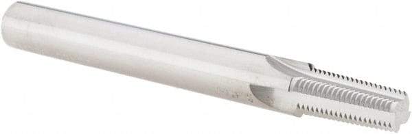 Scientific Cutting Tools - 1/8-27 Thread, 3/8" Shank Diam, Bright Coating, Solid Carbide Straight Flute Thread Mill - 4 Flutes, 3-1/2" OAL, 1/8" Min Noml Diameter - Industrial Tool & Supply