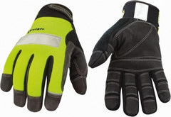 Youngstown - Size S (7), ANSI Cut Lvl 3, Puncture Lvl 4, Abrasion Lvl 4, Kevlar Cut & Puncture Resistant Gloves - Kevlar Lining, Hook & Loop Cuff, Hi-Vis Lime, Paired - Industrial Tool & Supply