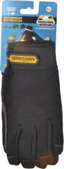 Youngstown - Size XL (10) Synthetic Suede Cold Protection & Waterproof Work Gloves - For Mechanic's & Lifting, Uncoated, Hook & Loop Cuff, Full Fingered, Black, Paired - Industrial Tool & Supply