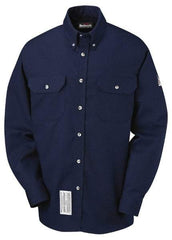 VF Imagewear - Size L, Navy Blue, Flame Resistant/Retardant, Long Sleeve Button Down Shirt - 55-3/8" Chest, 2 Pockets, Excel FR ComforTouch - Industrial Tool & Supply