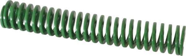 Dayton Lamina - 3/4" Hole Diam, 3/8" Rod Diam, 4-1/2" Free Length, Green Die Spring - 6 Lb Max Deflection, 1.8" Max Deflection, Light Duty, Chromium Vanadium Steel - Industrial Tool & Supply