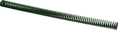 Dayton Lamina - 3/4" Hole Diam, 3/8" Rod Diam, 12" Free Length, Green Die Spring - 2.16 Lb Max Deflection, 4.8" Max Deflection, Light Duty, Chromium Vanadium Steel - Industrial Tool & Supply