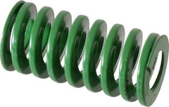 Dayton Lamina - 1" Hole Diam, 1/2" Rod Diam, 2" Free Length, Green Die Spring - 26.5 Lb Max Deflection, 0.8" Max Deflection, Light Duty, Chromium Vanadium Steel - Industrial Tool & Supply