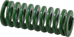 Dayton Lamina - 1" Hole Diam, 1/2" Rod Diam, 2-1/2" Free Length, Green Die Spring - 20.4 Lb Max Deflection, 1.01" Max Deflection, Light Duty, Chromium Vanadium Steel - Industrial Tool & Supply