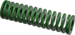 Dayton Lamina - 1" Hole Diam, 1/2" Rod Diam, 3-1/2" Free Length, Green Die Spring - 14.1 Lb Max Deflection, 1.4" Max Deflection, Light Duty, Chromium Vanadium Steel - Industrial Tool & Supply