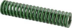 Dayton Lamina - 1" Hole Diam, 1/2" Rod Diam, 4-1/2" Free Length, Green Die Spring - 10.7 Lb Max Deflection, 1.8" Max Deflection, Light Duty, Chromium Vanadium Steel - Industrial Tool & Supply