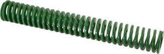 Dayton Lamina - 1" Hole Diam, 1/2" Rod Diam, 7" Free Length, Green Die Spring - 6.9 Lb Max Deflection, 2.8" Max Deflection, Light Duty, Chromium Vanadium Steel - Industrial Tool & Supply