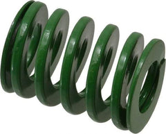 Dayton Lamina - 1-1/4" Hole Diam, 5/8" Rod Diam, 1-3/4" Free Length, Green Die Spring - 47.5 Lb Max Deflection, 0.69" Max Deflection, Light Duty, Chromium Vanadium Steel - Industrial Tool & Supply