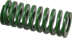 Dayton Lamina - 1-1/4" Hole Diam, 5/8" Rod Diam, 3" Free Length, Green Die Spring - 26.3 Lb Max Deflection, 1.2" Max Deflection, Light Duty, Chromium Vanadium Steel - Industrial Tool & Supply