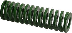Dayton Lamina - 1-1/4" Hole Diam, 5/8" Rod Diam, 4" Free Length, Green Die Spring - 19.2 Lb Max Deflection, 1.61" Max Deflection, Light Duty, Chromium Vanadium Steel - Industrial Tool & Supply