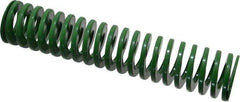 Dayton Lamina - 1-1/4" Hole Diam, 5/8" Rod Diam, 6" Free Length, Green Die Spring - 12.3 Lb Max Deflection, 2.39" Max Deflection, Light Duty, Chromium Vanadium Steel - Industrial Tool & Supply